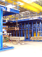 Cantilever racking mezzanine floor